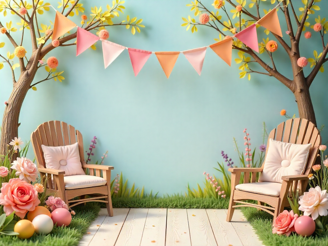 Seasonal themed photo zone setup